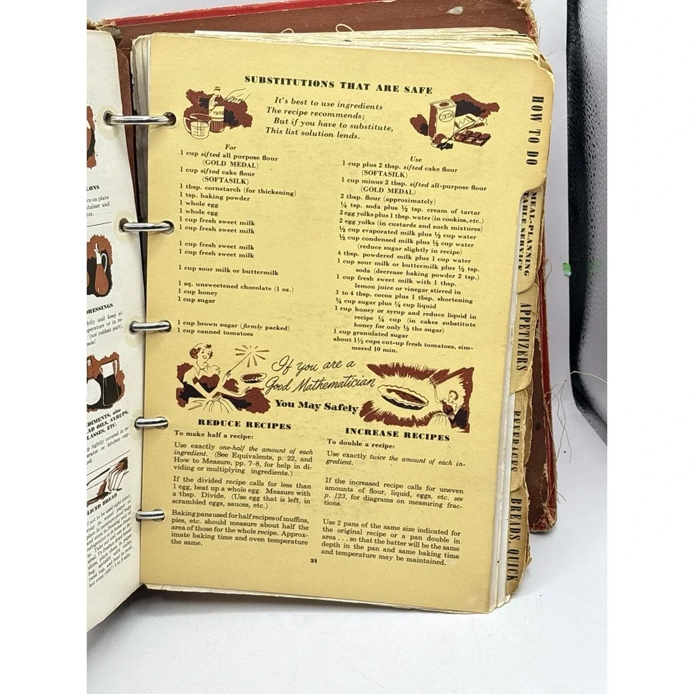 Vintage Betty Crockers Picture Cook Book Binder Red And White Kitchen Decor